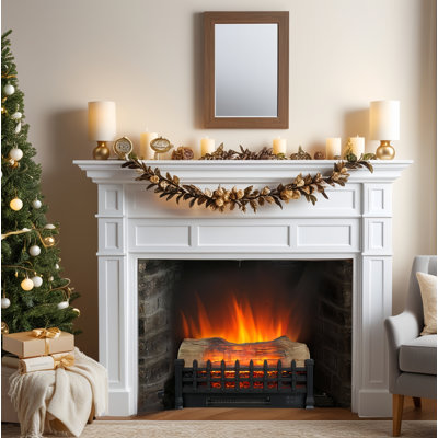 20 Inch Electric Fireplace 3d Log Set Insert, Free Standing Fireplace Heater For Indoor