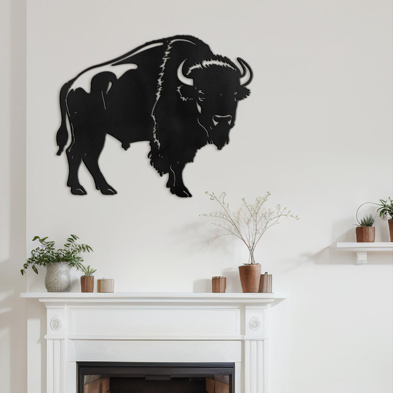 Wall Decor Metal, 12" H x 18" W x 0.05" D, Black