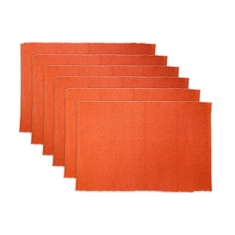 ENSEMBLE DE 6 Napperons CLASSIC RIBBED CLASSIC, Orange