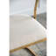 Chaise Cavendish avec cadre doré délavé et siège blanc, parfaite pour un décor moderne et rétro, durable et élégant