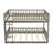 Queen over Queen Bunk Bed with Ladder & Guardrails, Solid Pine Wood Platform, Detachable Twin Beds, Space-Saving, Gray-1324226324