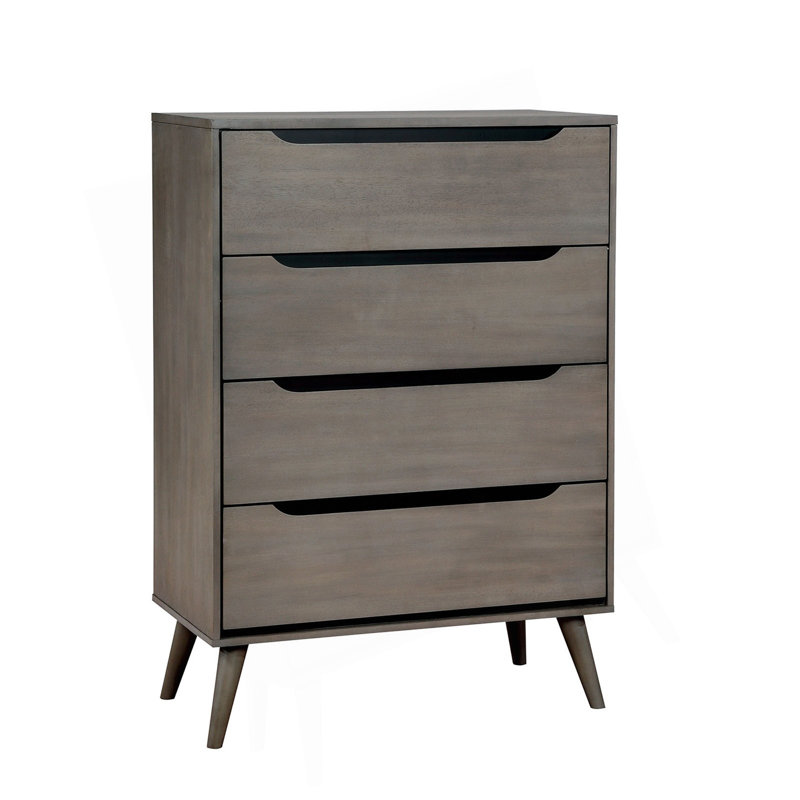 Commode et commode 1 pièce modernes de style Mid-Century, Gris