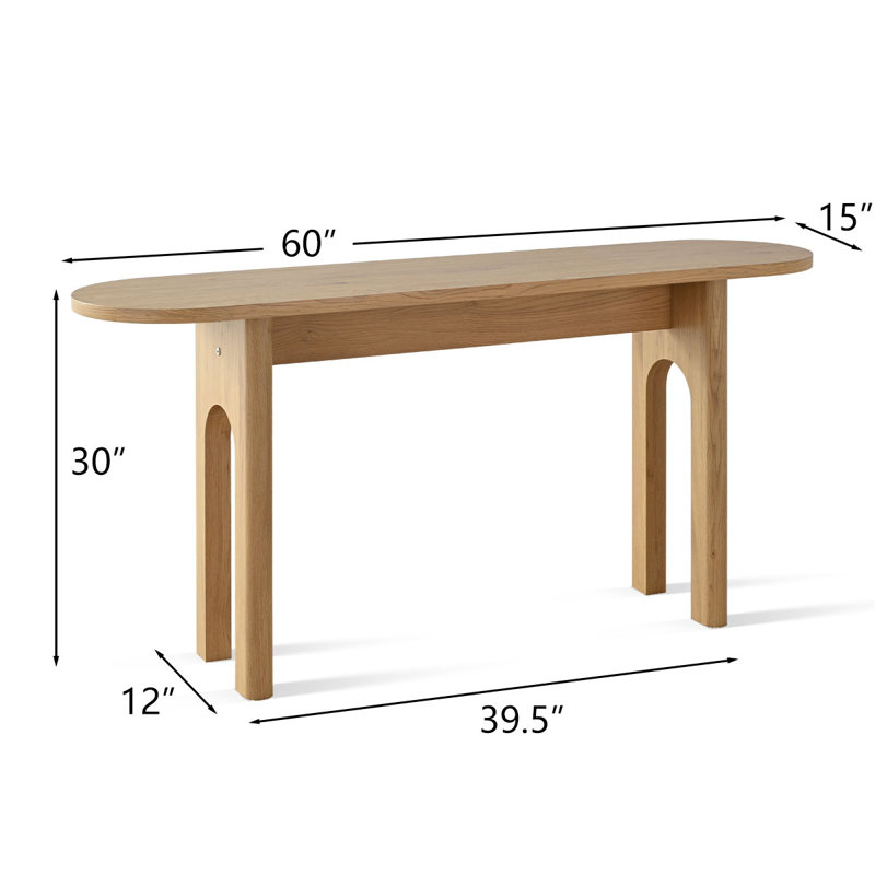 Acantha 60" entry Console table, Natural