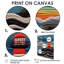Phare rouge sur le rocher, bleu ciel, broderie - impression d'art mural phares-1236051305-1236051297
