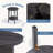 2-Tier Round Side Table with Tapered Legs, Small End Table for Living Room, Bedroom-1422410889