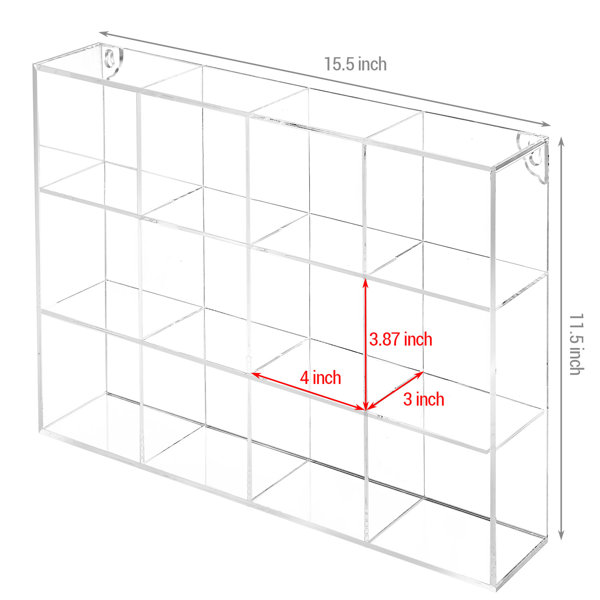 Rebrilliant Calianna 12 Piece Plastic / Acrylic Cube Shelf & Reviews