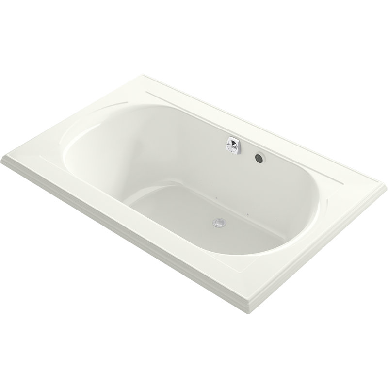 Baignoire à balnéo encastrée Memoirs 66 po x 42 po en acrylique avec chauffe-eau, Dune