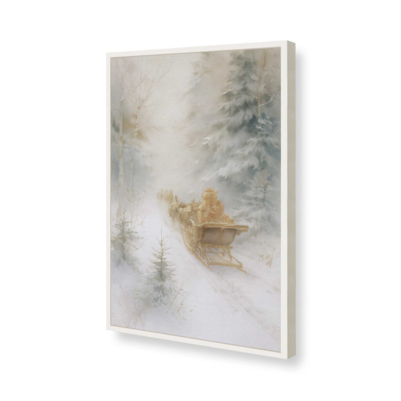 Cadeaux de l'hiver, reproduction d'art, 16 po x 20 po, Blanc opaque