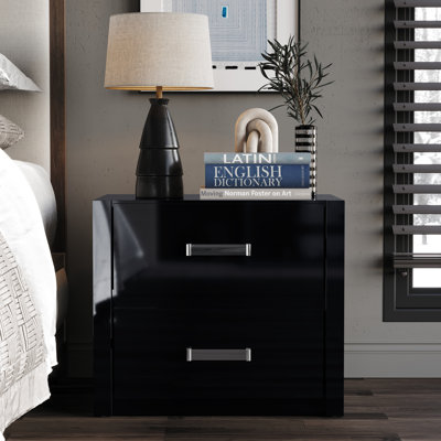 Table de chevet en noir