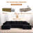 134'' Cloud Modular U-shaped Sectional Sofa With Double Chaise, Upholstered Boneless Couch For Living Room Or Bedroom-2010197266