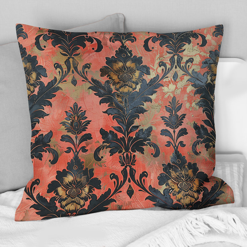 Coussin décoratif Glamour Damask - Glam, H 18 po x H 18 po