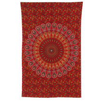 Indie Hippie Wall Spiritual Tapestry - Boho Peacock Mandala Bedroom Art  Hanging Home Decor Aesthetic For Dorm Tablecloth,Sofa  Cover,Bedspread,Curtain