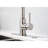 Kitchen Faucet With Pull Down In Stainless Steel, Brushed Nickel Embellished, 360 Rotatable Nozzle, Two Water Output Modes, Easy Temperature & Flow Management Pull-Down , Steel , Rotating Dual-1102239279