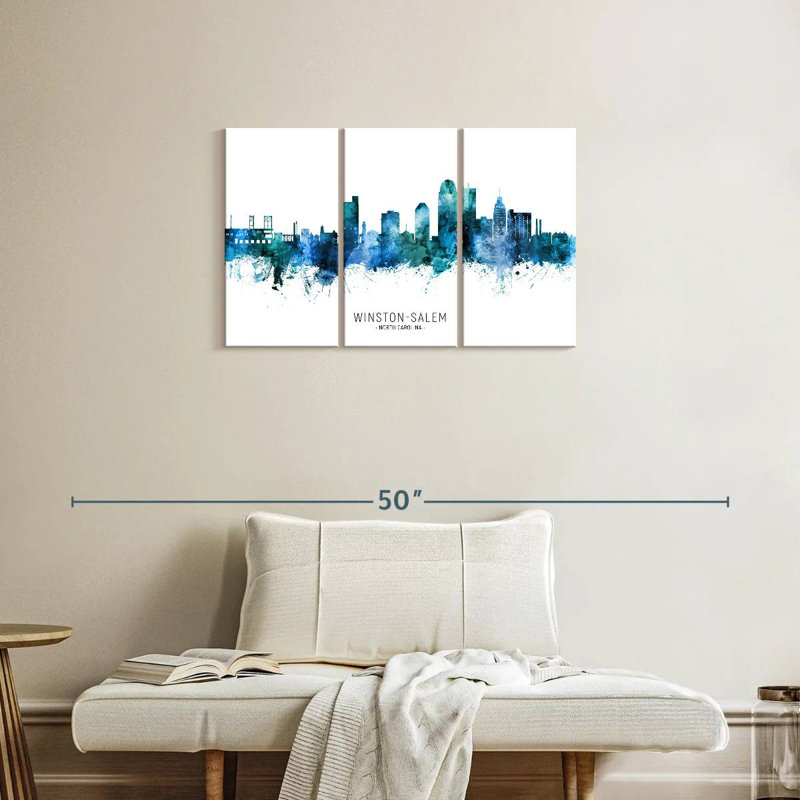 Winston-Salem NC Skyline I, H 20 po x l 33 po