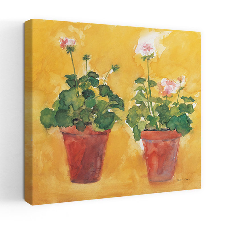 Contemporary Art Contemporary Geranium Flower Art 1 Piece Wrapped Canvas Wall Art, 121.92 cm H x 121.92 cm W