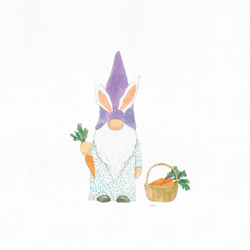 Gnomes de Pâques IV - peinture, H 20 po x l 20 po, Toile tendue