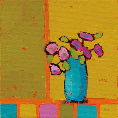Vase turquoise bleu / orange