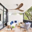60 Inch Outdoor Ceiling Fan Without Light 3 ABS Blade With Smart APP Control