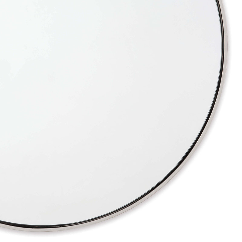 Metal Wall Mirror, Polished Nickel