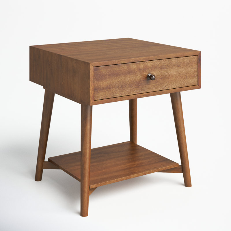 Temaraia End Table with Storage, Brown