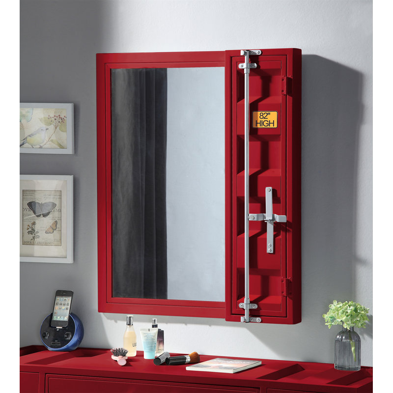 Miroir de salle de bain Cargo, Rouge