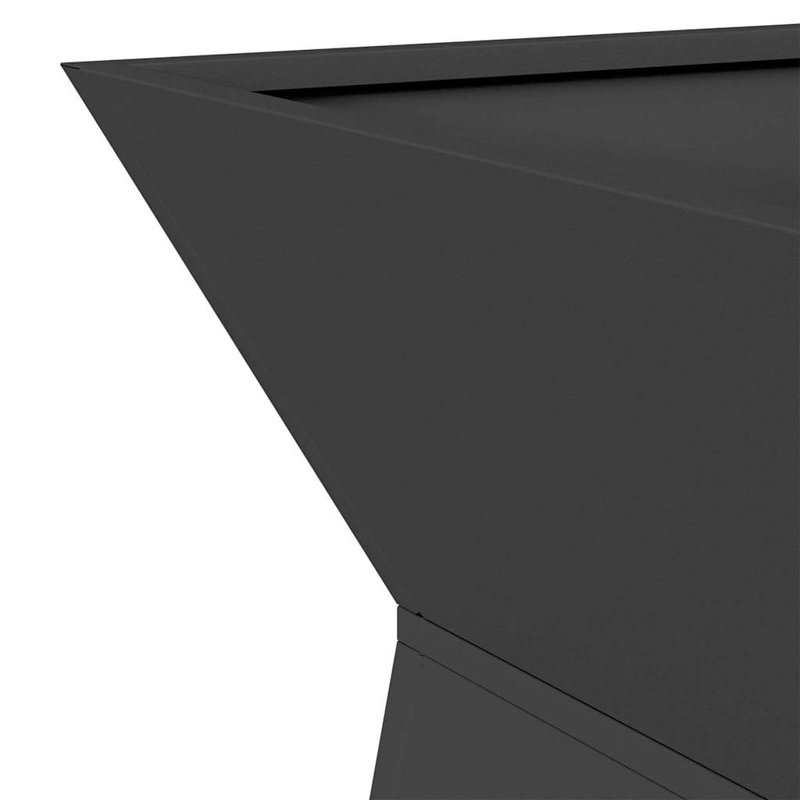 Pillar Planter Steel, 100cmH x 40cmW x 40cmD, Black