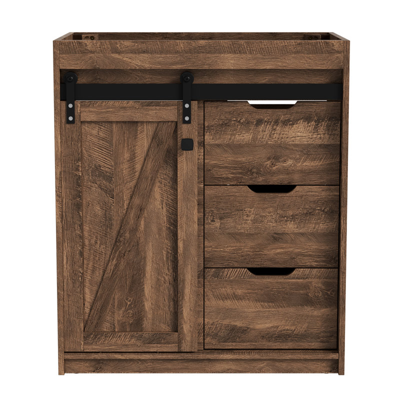 Rustic 30 inch Bathroom Vanity without Top
