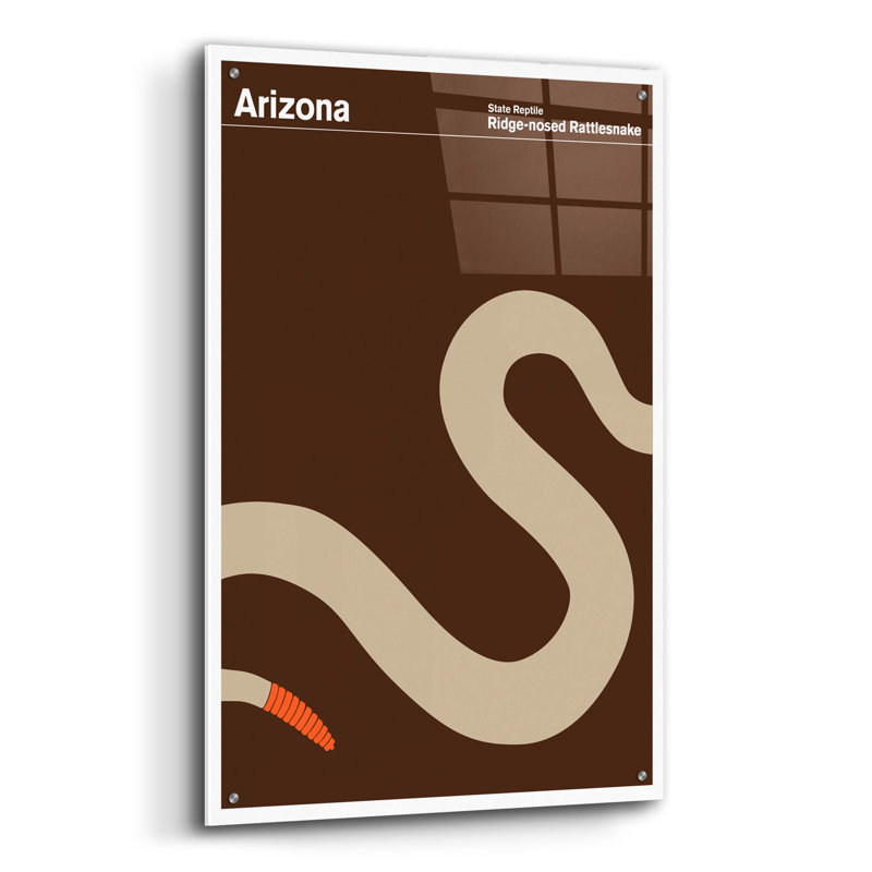 "State Posters AZ" par Print Collection, H 36 po x l 24 po x P 0,2 po