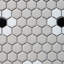 Carreau de mosaïque en porcelaine nid d'abeille 1 po x 1 po Value Series-98546890