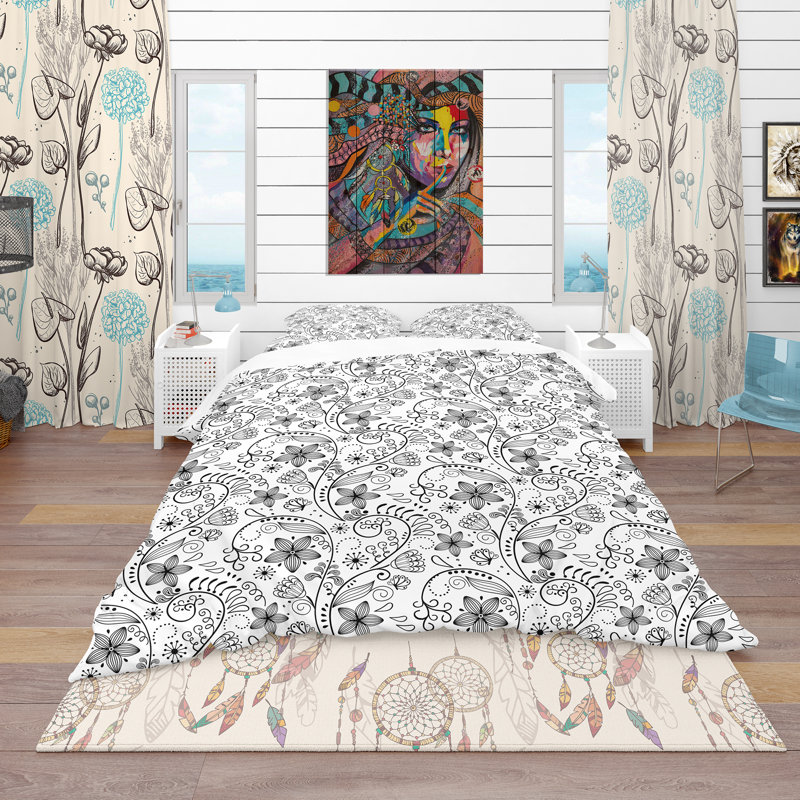 Ensemble de housse de couette texture, Housse simple + 1 taie décorative