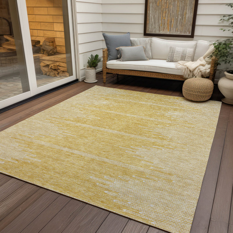 Abstract Indoor / Outdoor Rug, Rectangle 9' x 12'