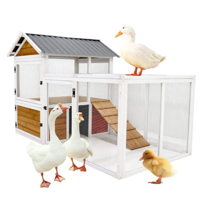 77"Large Outdoor Chicken Coop Wooden Chicken Coop