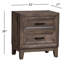 Table de chevet 2 tiroirs Anquenette en brun