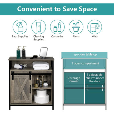 Berney Engineered Wood Floor Bathroom Cabinet