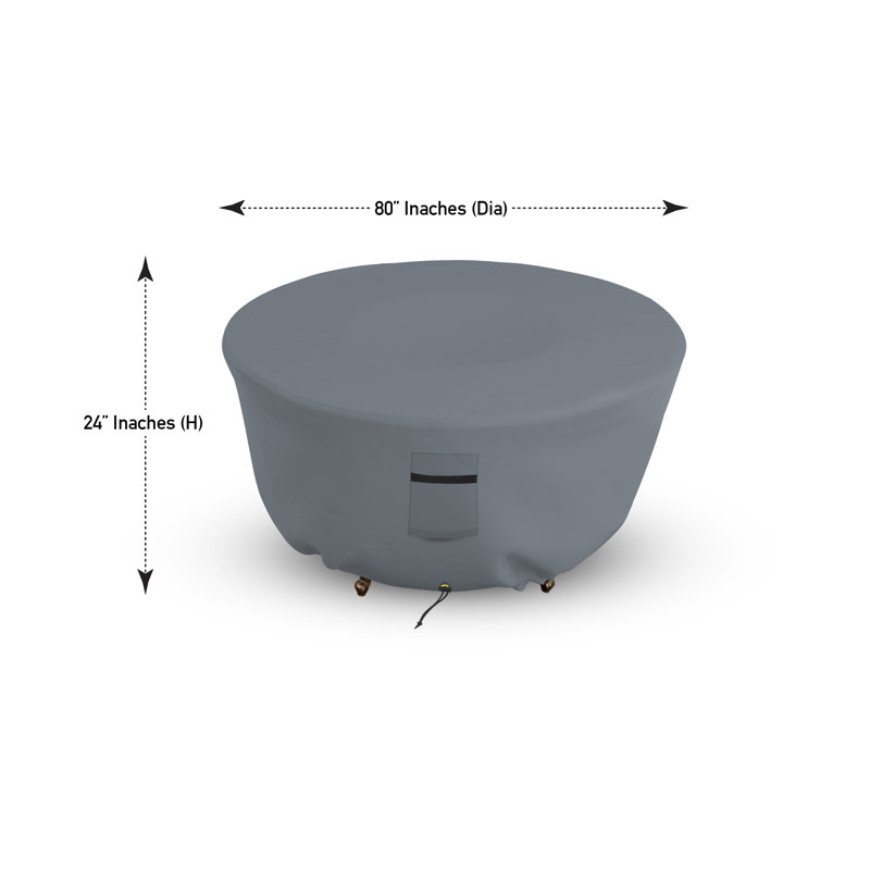 Outdoor Cover, 61cm H x 203.2cm W x 203.2cm D, Grey