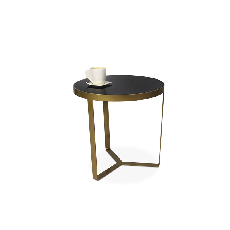 Gorsuch Glass Top Frame End Table, Gold