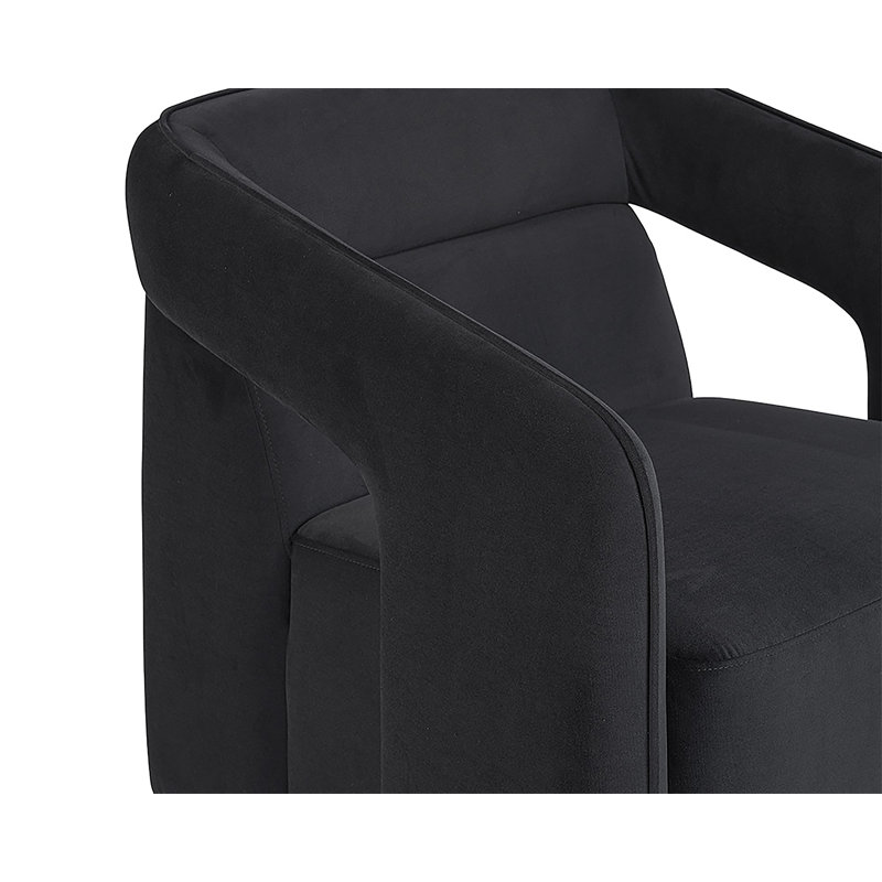 Repose-pieds carré 39,5 po, Velours noir