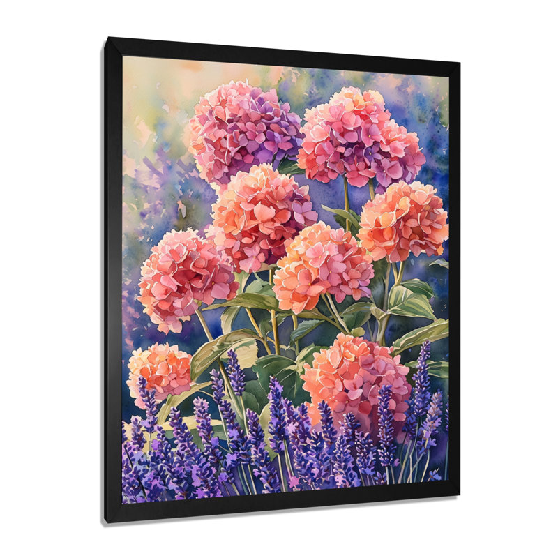Shannen - Floral Wall Art, Black, H 20 po x l 12 po, Reproduction encadrée d'une seule photo