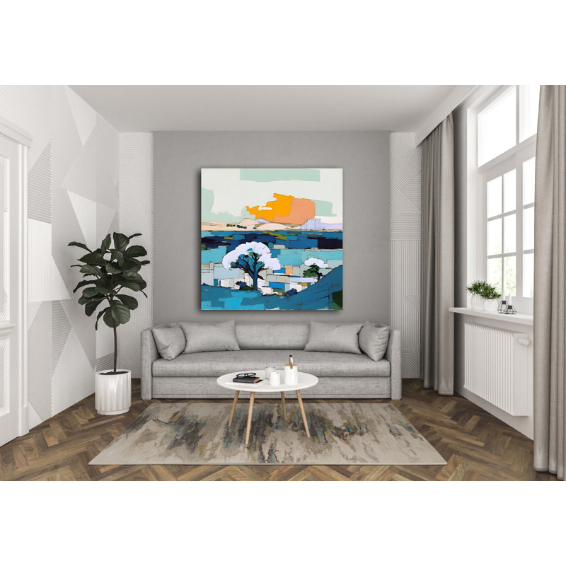 Mid Century Landscape I, 24" H x 24" W
