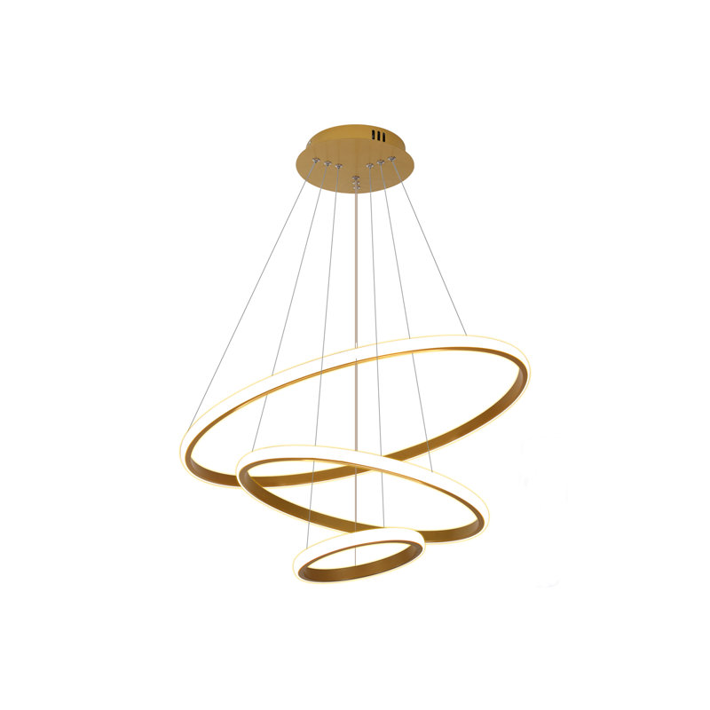Damalis Dimmable 3 - Light Chandelier, Gold