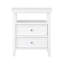 Table de chevet 2 tiroirs Weston White-1211404788