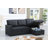 Upholstered Pull out Sectional Sofa with Chaise