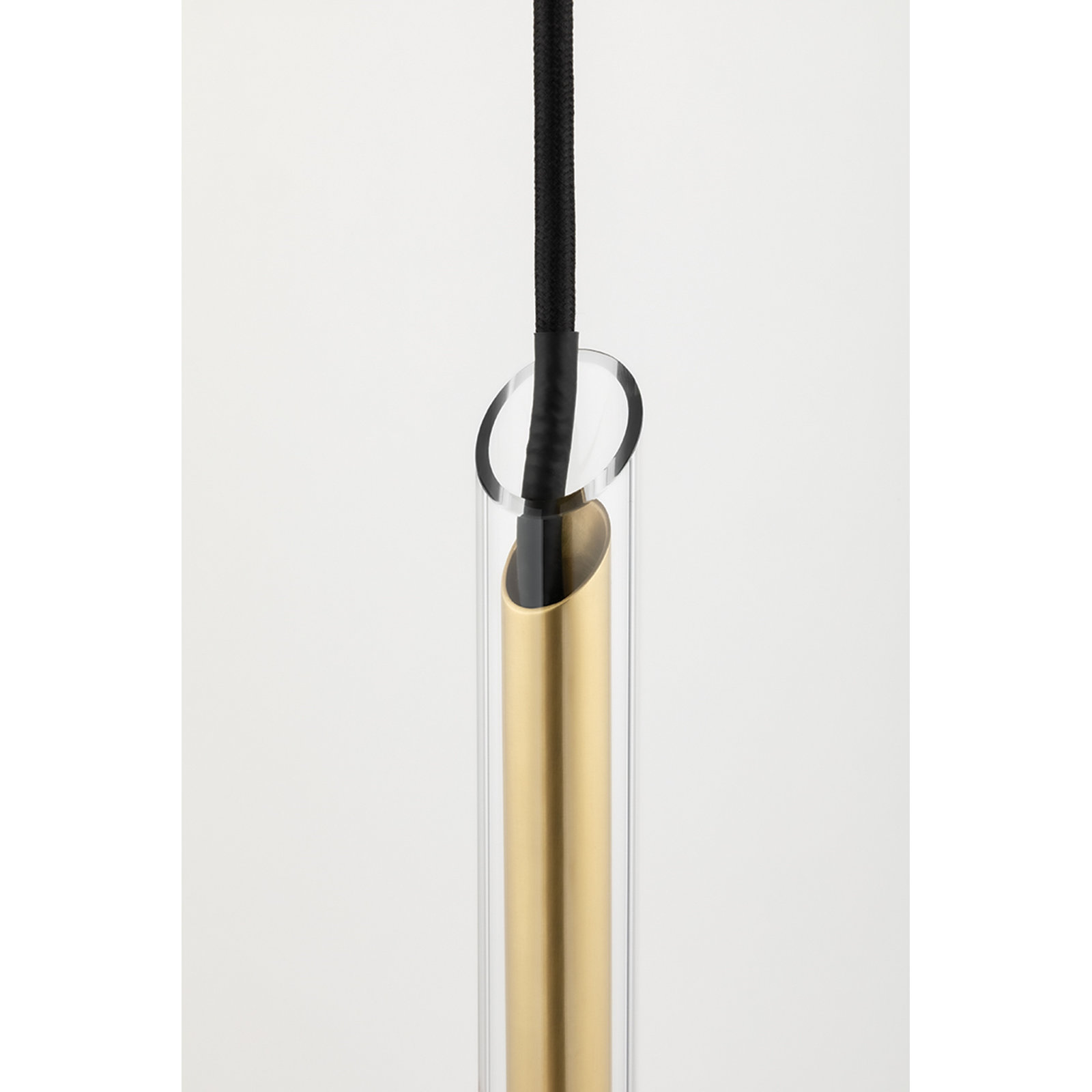 Maya Single Light Glass Dimmable Pendant, Polished Nickel, 17" H x 7" W x 7" D