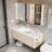 Cream style simple bathroom cabinet.