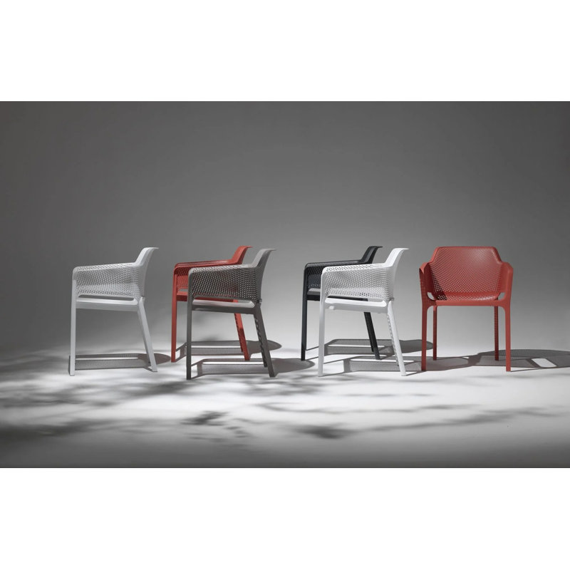 Net Outdoor Dining Armchair, White