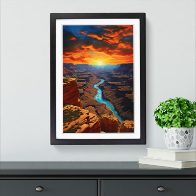 Grand Canyon Digital Art - Framed Print