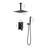 Ceiling Mounted Shower - Luxury Bathroom Choice Matte Black 12" Mount System, Brass & Quality Stainless, Relaxing Flow,