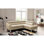 Avaiya Leather Corner Sofa with Sleeping Function and Storage