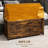 Wooden Frame Storage Chest With 2 Safety Hinge-147372003