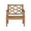 Chaise longue de patio en bois d'acacia avec coussins amovibles Gobnait